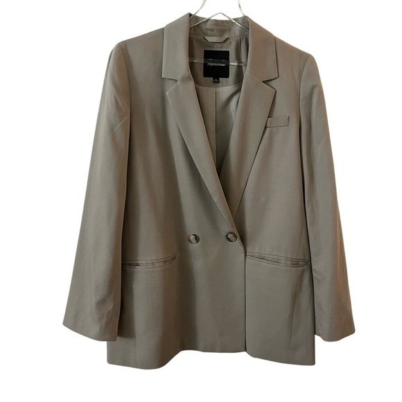 Madewell Double Breasted Caldwell Blazer Jacket Tan Beige Tencel Blend Xl